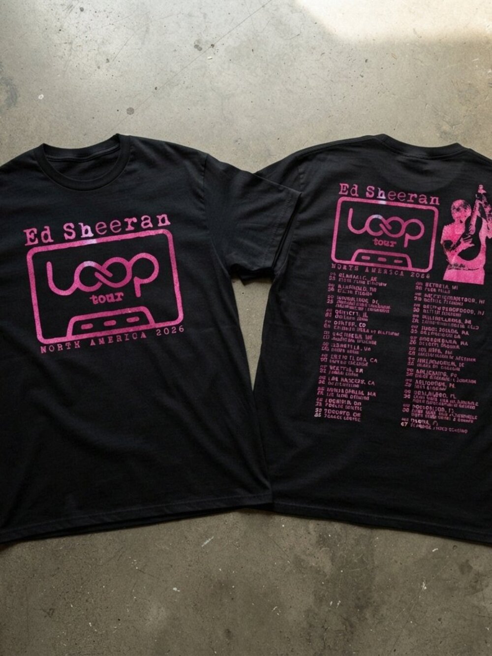 Ed Sheeran Loop Tour North America 2026 Graphic T-Shirt